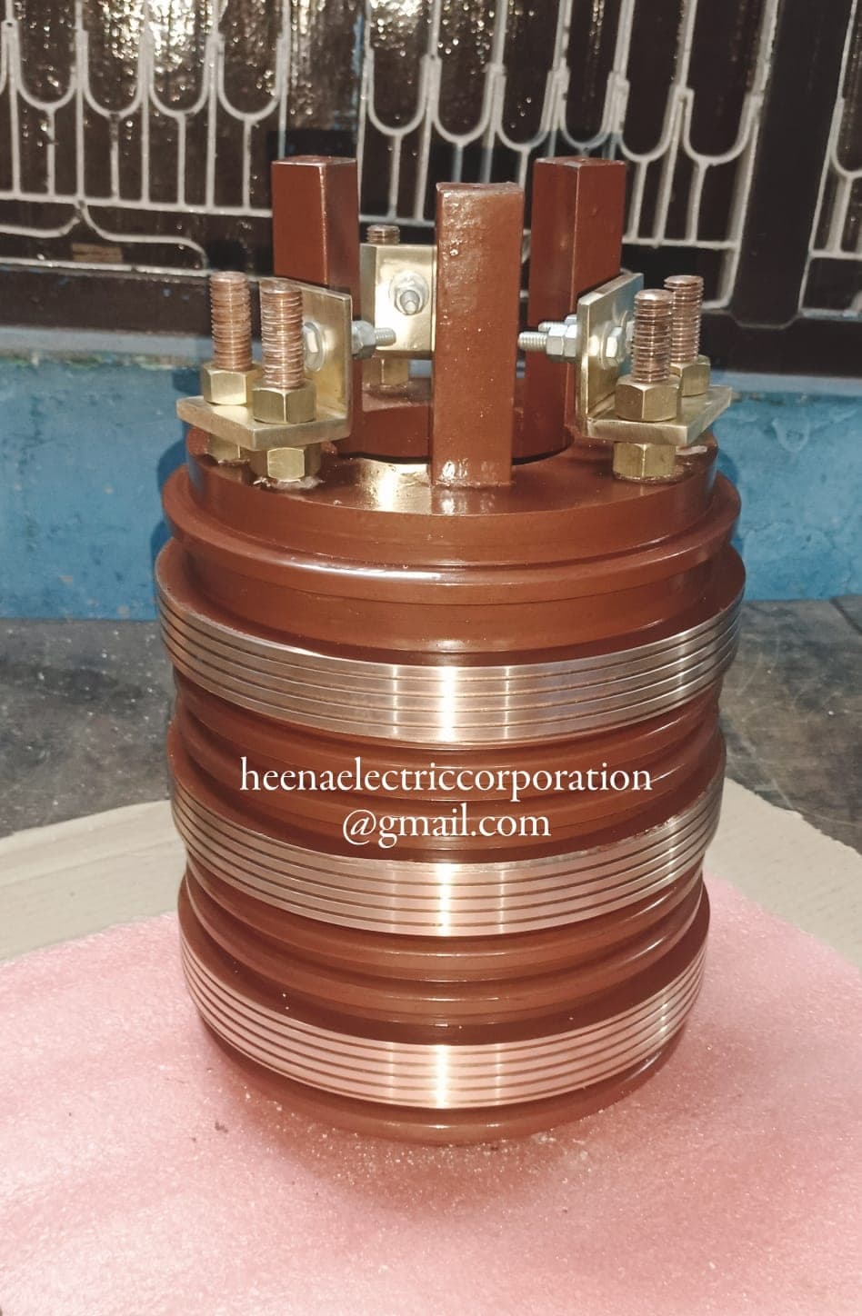 Large grooved slip ring unit for heavy industrial motors by Heena Electric Corporation