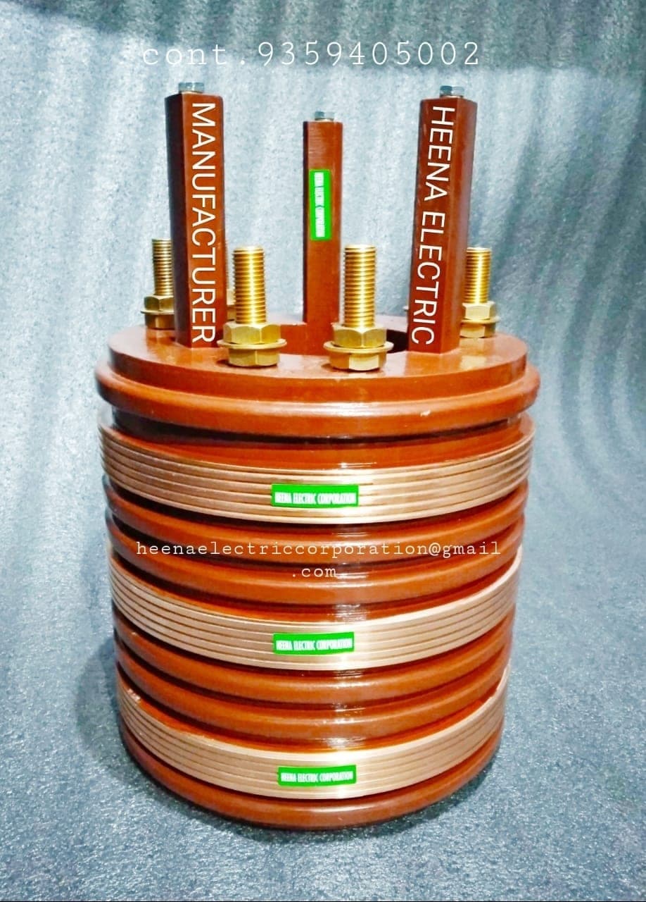 Labeled multi-band slip ring assembly with riser bars by Heena Electric Corporation