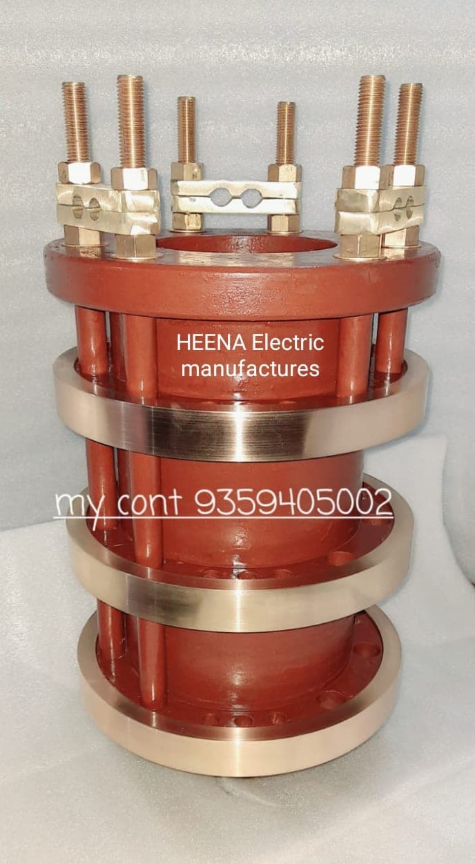 Industrial motor slip ring unit with bronze rings and brass clamps made by Heena Electric Corporation